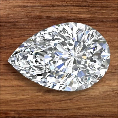 Loose lab Grown CVD Diamond 8X6 MM Pear Cut D Color IF Clarity Certified - Image 1 of 4