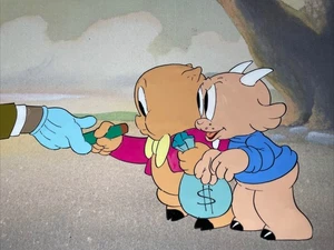 Looney Tunes Animation Cel PORKY PIG  Vintage Cartoons, Production Art 70’s I6 - Picture 1 of 2