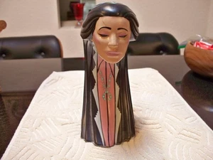 Jemez Pueblo Pottery N Gachupin   Native American Signed Arched Face - Bild 1 von 7