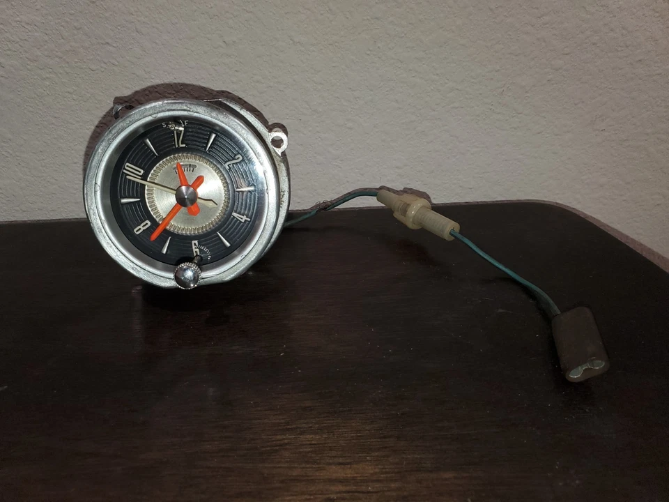Restored 1957 Ford Thunderbird Clock 1956 Ford Works Perfectly - Image 1 of 4