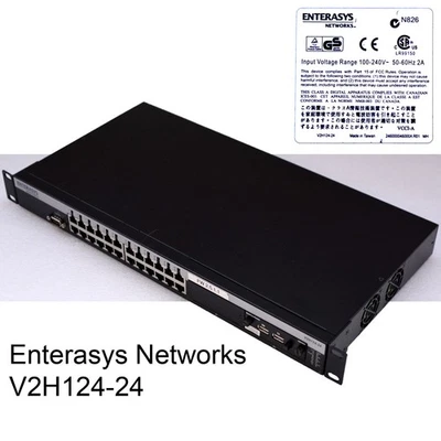 Enterasys Fast Ethernet Switch V2H124-24 24x 10/100Mbps 19 " 1HE Managed M1334 - Image 1 of 4
