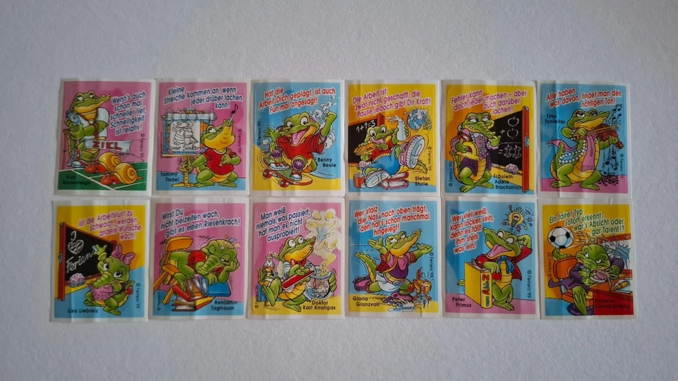 Duplo / Hanuta - Sticker – Serie „Die Kroko Schule"  1999   Komplettsatz - Bild 1 von 1