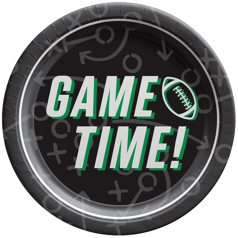 Juego listo para jugar fútbol día deportes banquete fiesta 6,75" platos de postre de papel Foto 1 de 1