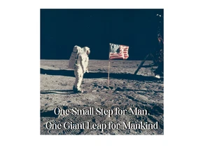 Neil Armstrong Moon Landing USA Custom Vinyl Die Cut Sticker 2.5x2.5 - Picture 1 of 1