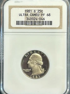 1981 S Proof Washington Quarter - NGC PF68 Ultra Cameo - Picture 1 of 6