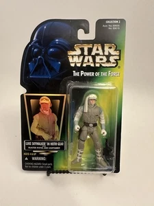 Figura de acción holograma Star Wars POTF 1996 Luke Skywalker Hoth Gear MOSC NUEVO - Imagen 1 de 2