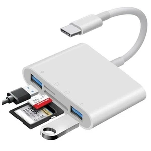 USB C SD Card Reader for Mac/MacBook/iPad/iPhone 15 Pro SD Card Adapter with - Picture 1 of 8