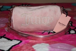 Juicy Couture Pink Fur Barrel Bag - Picture 1 of 1