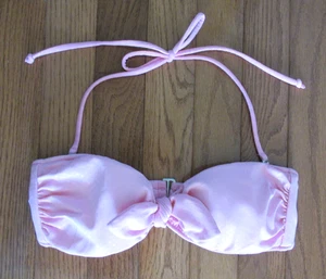 PINK Victoria's Secret Bandeau TOP ONLY Polka Dots Women's Size Small Swim Suit - Picture 1 of 6
