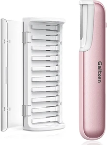 Dermaplaning mujer rosa vello exfoliación facial con recarga 10 hojas recargables - Imagen 1 de 12