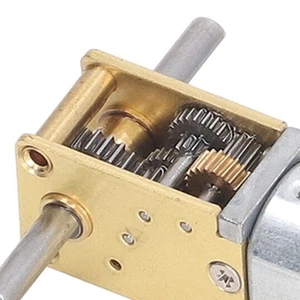 DC6V 190RPM Gear Motor With Fixing Mount Dual Shaft Worm Speed Reduction. - Picture 1 of 24