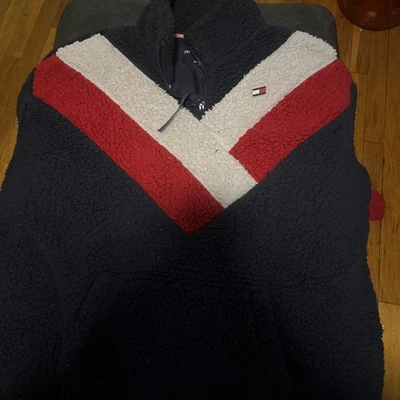 Tommy Hilfiger Shirt Womens XL Blue Red Plaid Polo Collared Long Sleeve Casual - Image 1 of 2