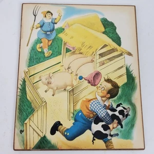 Stampa artistica popolare filastrocca vivaio vintage anni 60 laminata su tavola 9,5x8 pollici (#01) - Foto 1 di 3