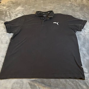 Puma Polo Shirt Mens XL Extra Large Black Short Sleeve Golf Casual - Picture 1 of 8