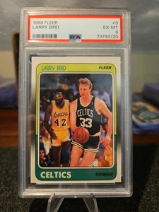 1988-89 Fleer - Larry Bird #9 PSA 6 EX-MT Boston Celtics - Picture 1 of 2