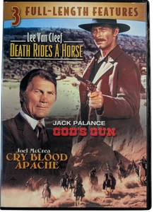 3 Movies Collection : Death Rides A Horse/God's Gun/Cry Blood Apache (DVD, 2007) - Bild 1 von 3