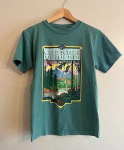 EASTERN NATIONAL America's Park Kurzarm türkis Vintage T-Shirt Oberteil Grafik S - Bild 1 von 4