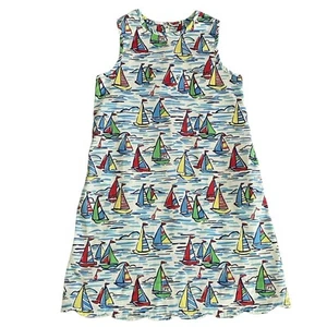 CPC Classic Prep Childrenswear Size 10 Rainbow Fleet Sailboat Scallop Hem Dress - Picture 1 of 4