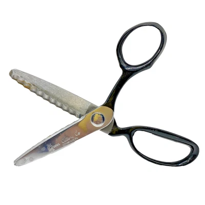 Vtg Rare Queen Cutlery Pinking Shears Almost 7” Sewing Pinkers Fabric Scissors - Image 1 of 4