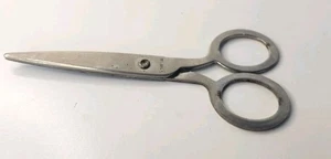 Vintage Metal Flat Handle Children's  School Scissors Blunt Tip Made in Taiwan - Picture 1 of 4
