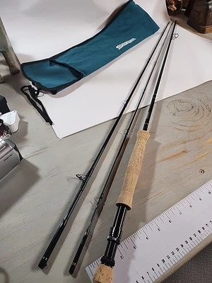 SAGE SP896-3 Graphite 4 #8  9' 6" 3-piece Fly Fishing Rod 4 3/16 oz Black Green  - Image 1 of 4