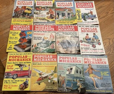 Lot of 12 1960-1964 POPULAR MECHANICS Magazine- Lot Of Vintage Ads! - Image 1 of 2