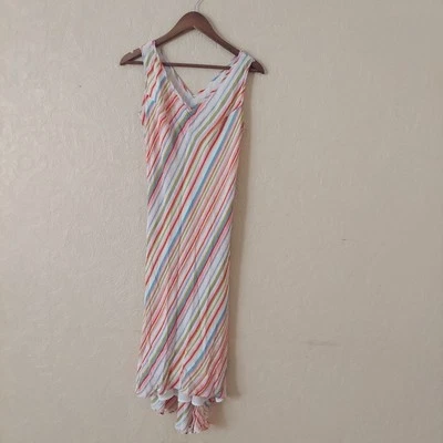 Vestido midi multicolor con cuello en V Tessuto Y2k talla grande Foto 1 de 4