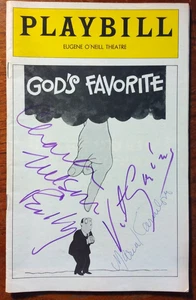 SIGNED PLAYBILL "GOD'S FAVORITE" CHARLES NELSON REILLY & VINCENT GARDENIA - Picture 1 of 4