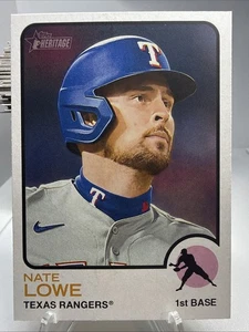 2022 Topps Heritage High Number - Nate Lowe #608 - Bild 1 von 2