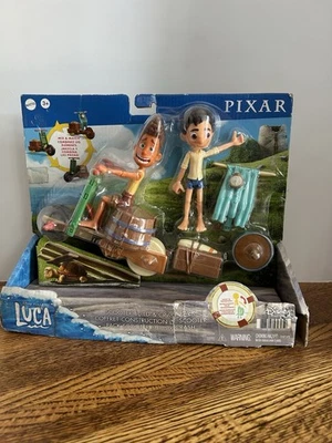 Disney Pixar Nuevo en Caja Retirado Luca Scooter Build & Crash Pack Figura de 6 Pulgadas Foto 1 de 4