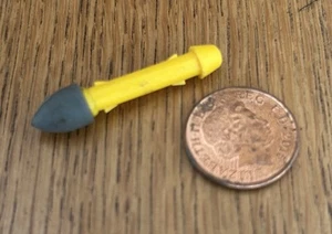 ORIGINAL 1970s DINKY YELLOW MISSILE GREY TIP - Picture 1 of 3