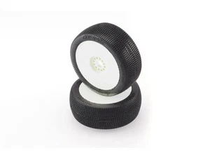 Hot Race Amazzonia SOFT PreGlued Pair of 1/8 Buggy Tires/Wheels. (WHITE) WALL - Picture 1 of 1