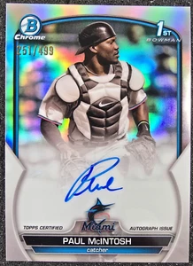 Bowman Chrome 2023 primer refractor automático/499 Paul McIntosh #CPA-PM - Imagen 1 de 2