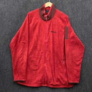 Marmot Mens Micro Fleece Jacket Full Zip Rust Zipped Pockets Polartec 2XL - Picture 1 of 17