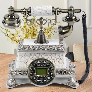 Vintage Desk Dial Telephone Retro Classic Landline Phone Home Office Decoration! - Picture 1 of 9