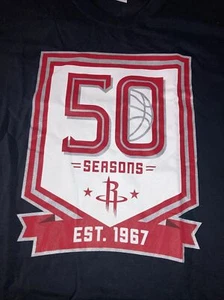 Houston Rockets XL 2017 T-shirt 50th Seasons Anniversary Stadium Giveaway Harden - Picture 1 of 6