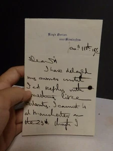 Mt Zion Baptist Church Pastor letter George Dawson handwritten 1872 - Picture 1 of 3