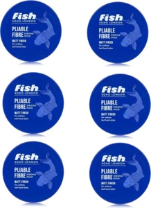 FISH Original Fish Fibre Pliable Hair Super Matt Finish Strong Hold 100ML Pack 6 - Picture 1 of 7
