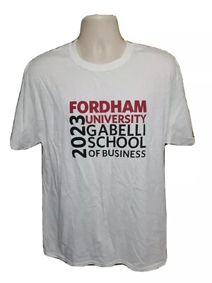 Camiseta blanca grande 2023 Fordham University Gabelli School of Business adulto Foto 1 de 4