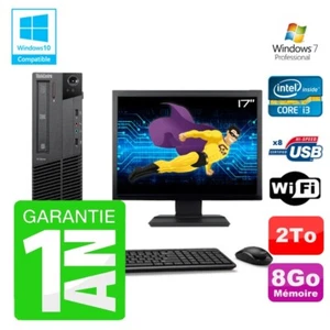 PC Lenovo M91p SFF Intel I3-2120 8Go Disque 2To Graveur Wifi W7 Ecran 17" - Photo 1/4