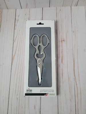 Совершенно новые полностью плакированные кухонные ножницы из нержавеющей стали 8 дюймов в розничной коробке - Изображение 1 из 4