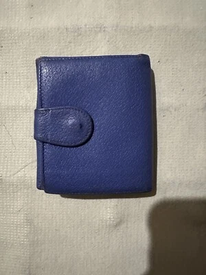 CARTERA LOGO CUERO AZUL VINTAGE GUCCI Saddle Waller ITALIA Foto 1 de 4
