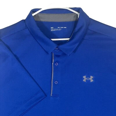 Under Armour UA Tech Polo Shirt Loose Fit Vented Men's Golf Performance Blue 4XL - Изображение 1 из 4