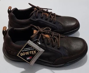 Scarpe casual Clarks Ashcombe 2GTX stringate in pelle marrone taglia uk 7 eu 41 - Foto 1 di 6