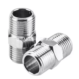 2 x Airbrush Air Hose Adaptor 1/8th BSP Male-1/8th BSP Male Airbrush Connector - Picture 1 of 2