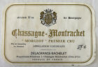 Chassagne Montrachet “Morgeot” Premier Cru Delagrange- Vintage Wine Bottle Label