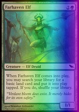 Magic the Gathering MTG Farhaven Elf (113) Shadowmoor   LP FOIL