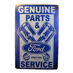 Tin Sign GENUINE PARTS FORD Sprint Drink Bar Whisky Rustic Look - Picture 1 of 1