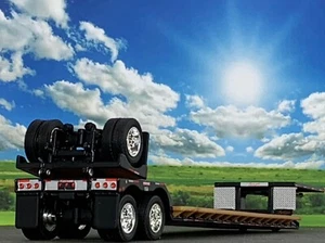 1/64 DCP BLACK FONTAINE RENEGADE LXT40 STRETCH LOWBOY W/ FLIP AXLE - Picture 1 of 8
