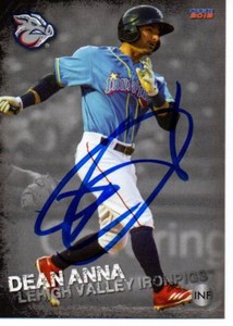 Dean Anna 2018 Lehigh Valley IronPigs Signed Card